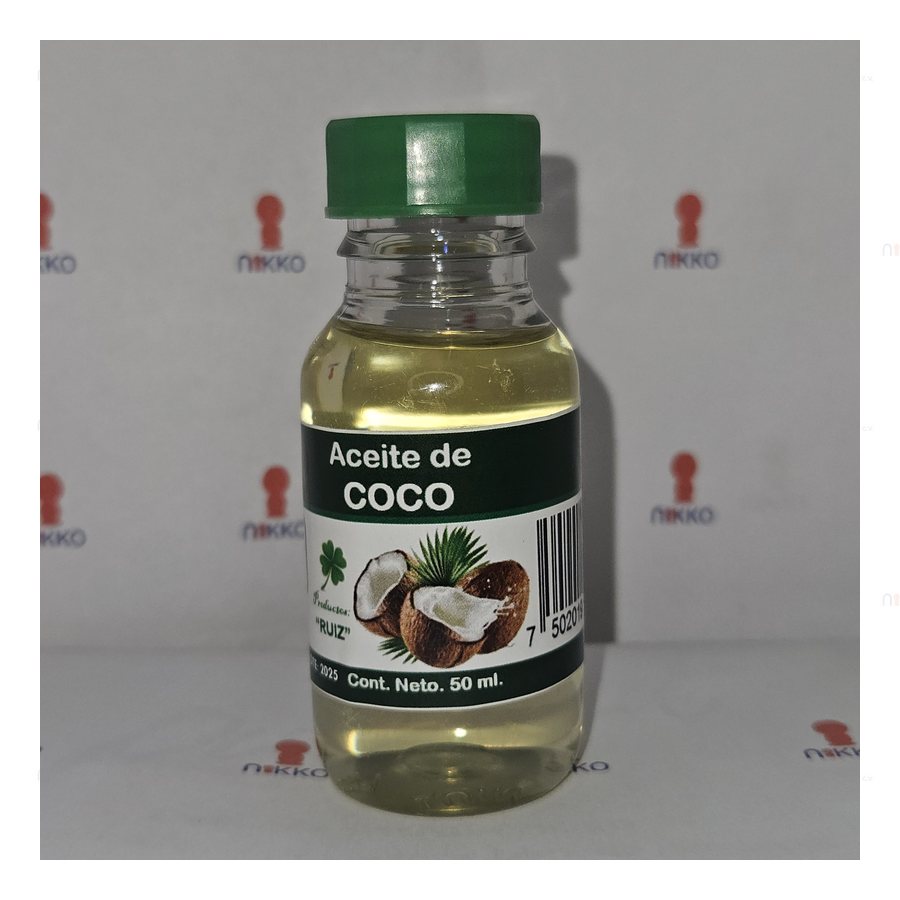 Aceite de coco 50 ML PET — referencia visual exact