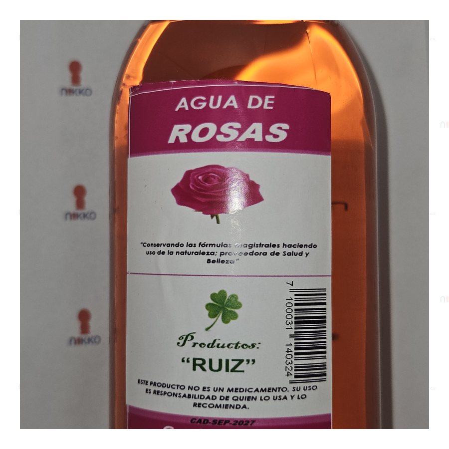 Agua de rosas 1000 ml — referencia visual exact