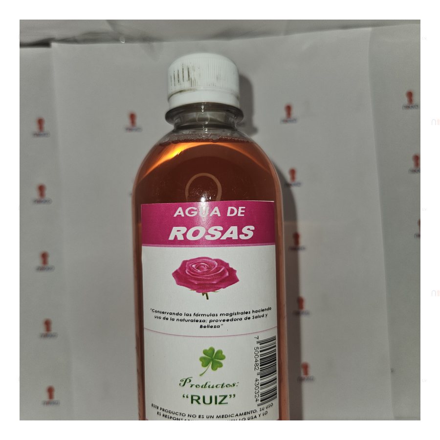 Agua de rosas 500 ml — referencia visual exact