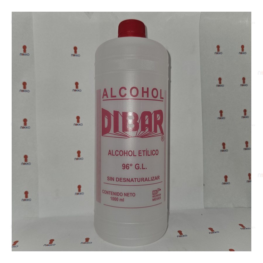 Alcohol Rojo 96° de 1000 ml DIBAR — referencia visual exact