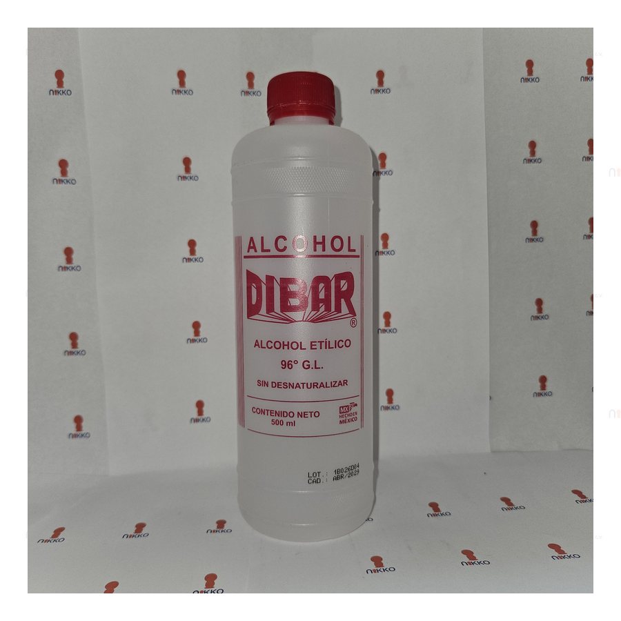 Alcohol Rojo 96° de 500 ml DIBAR — referencia visual exact