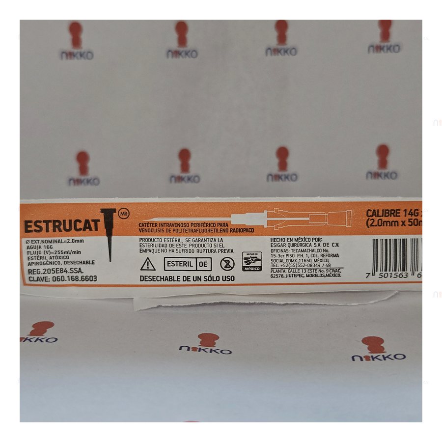 Cateter # 14 Estrucat — referencia visual exact