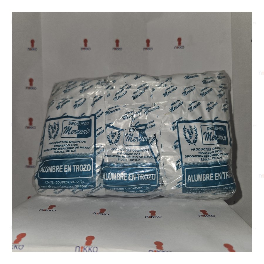 Alumbre en Trozo 50 sobres c/ 20 grs — referencia visual exact