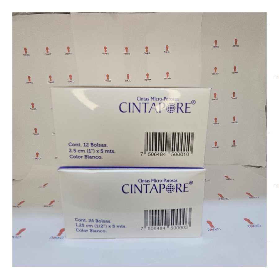 Cintapore Blanco de .5" y 1" X (5 MTS) — referencia visual exact