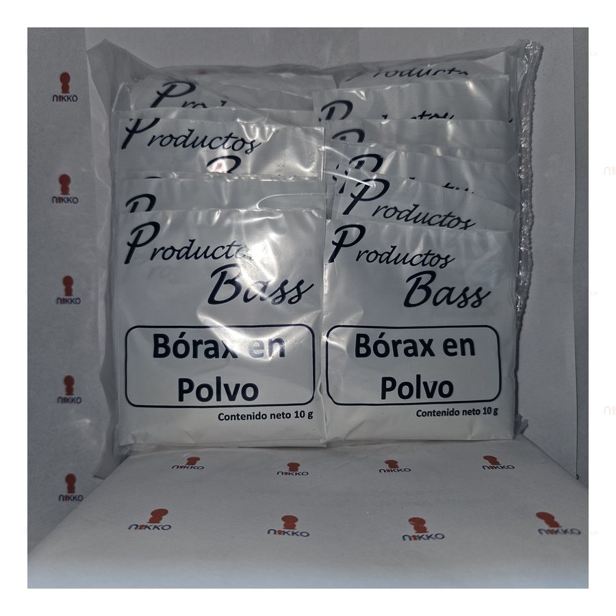 Borax (borato sodico) P. BASS 50 sobres c/ 10 grs — referencia visual exact