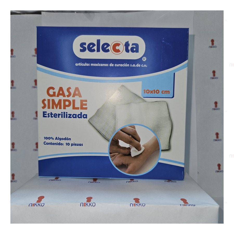 Gasa 10 x 10 c 10 pza SELECTA esteril — referencia visual exact
