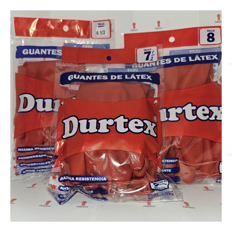Guante de hule domestico 6.5 al 9.0 Durtex — referencia visual exact