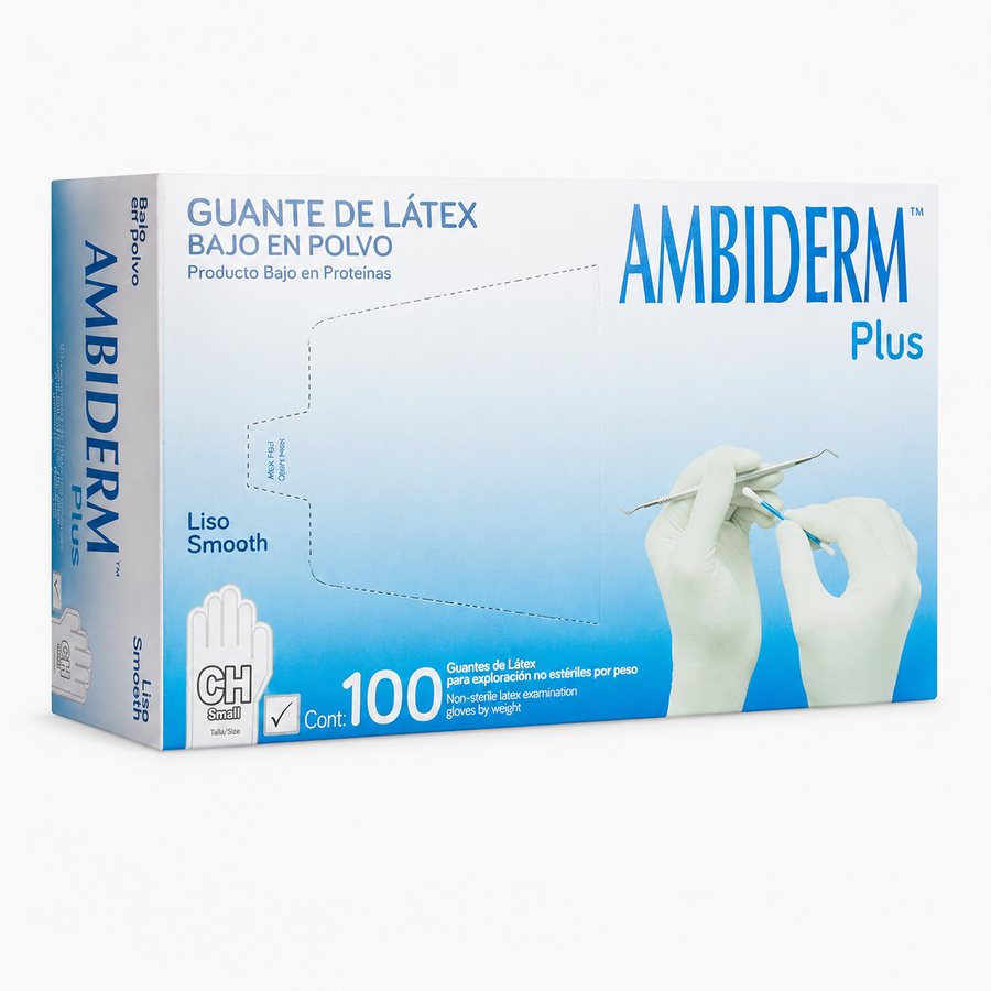 Guante de latex de Explo. Chico, mediano y grande. — referencia visual exact