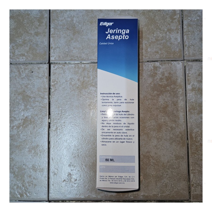 Jeringa Aseptica de 60 ml Edigar — referencia visual exact
