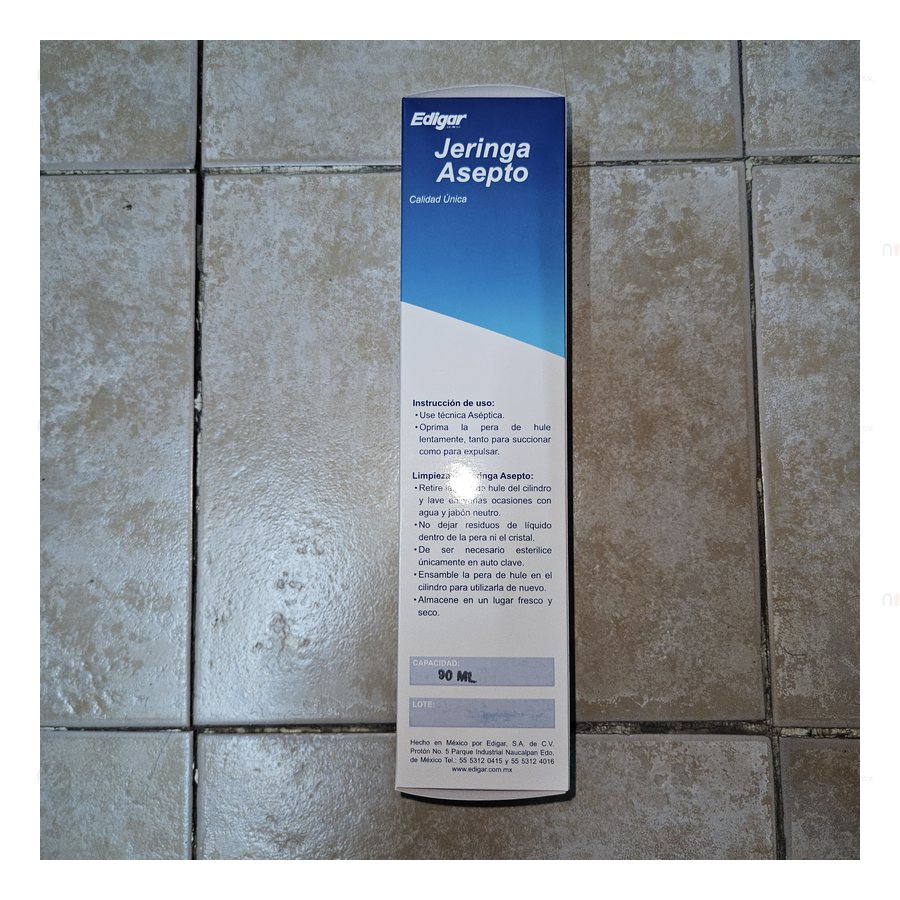 Jeringa Aseptica de 90 ml Edigar — referencia visual exact