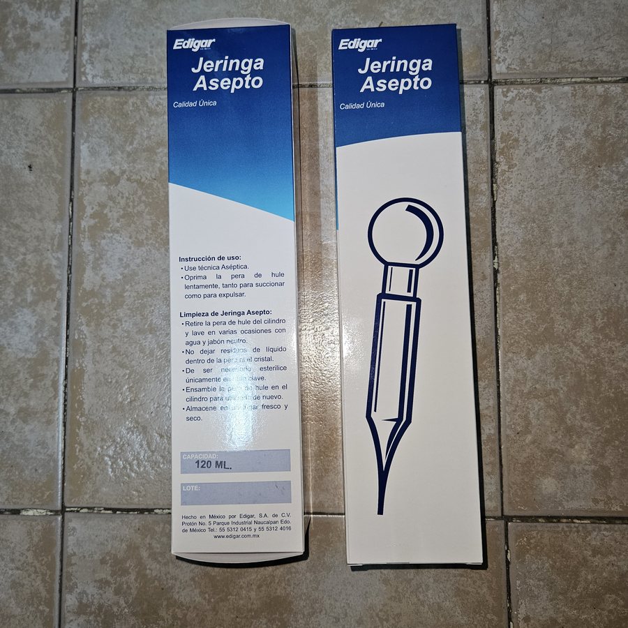 Jeringa Aseptica de 120 ml Edigar — referencia visual exact