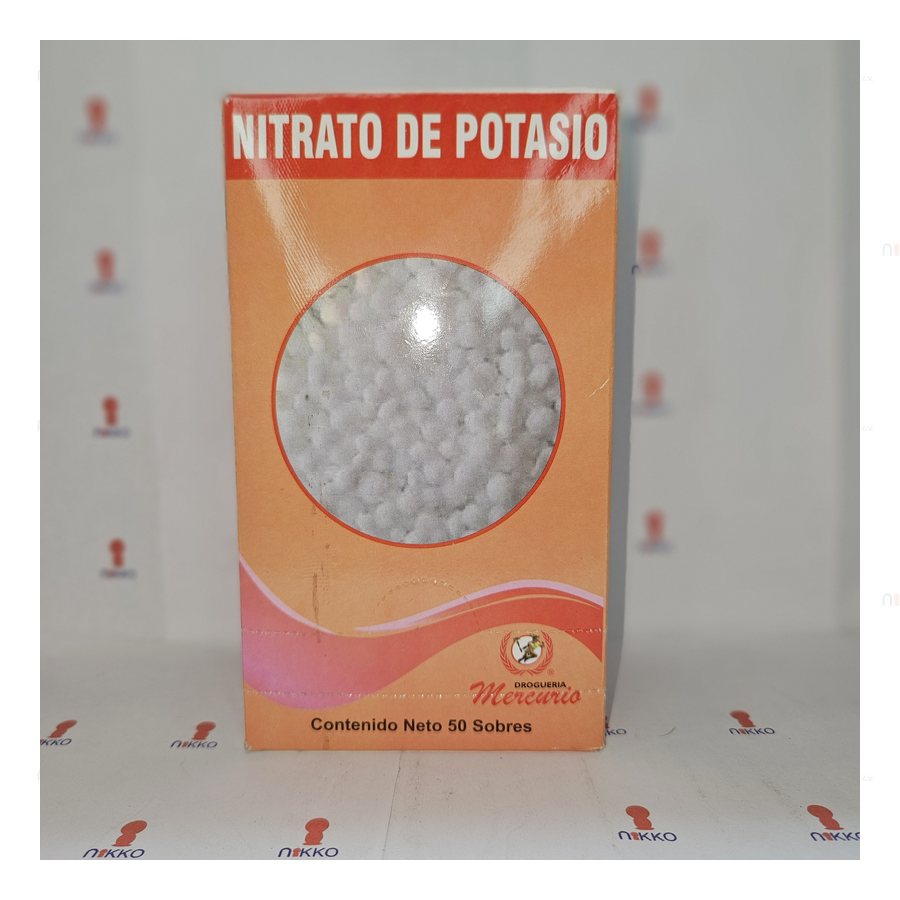 Nitrato de potasio (sal Nitro) 50 sobres c/ 10 grs — referencia visual exact