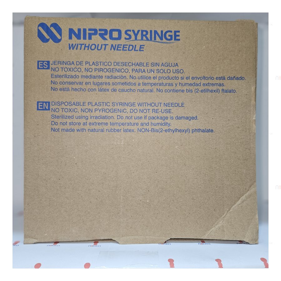Jeringa NIPRO 20 ml SIN AGUJA Caja c/50 — referencia visual exact