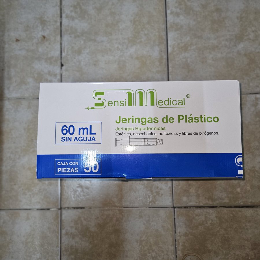 Jeringa 50 ml SIN AGUJA Caja c/50 — referencia visual exact
