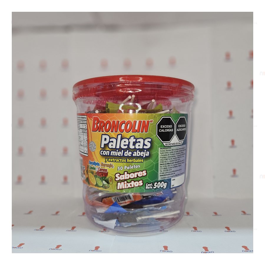 Paleta Broncolin con 50 pza "Vitrolero" — referencia visual exact