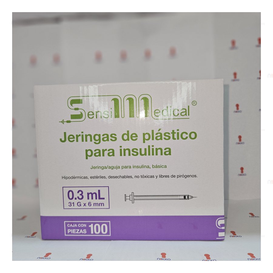 Jeringa Insulina 31 G x Violeta C/100 — referencia visual exact