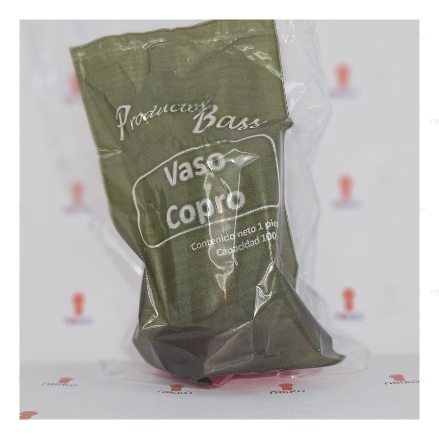 Vaso copro 100 ml "Productos Bass" — referencia visual exact
