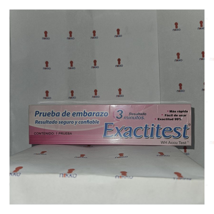 Prueba de Embarazo "EXACTITEST" — referencia visual exact