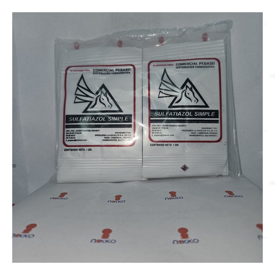 Sulfatiazol Polvo 50 sobres c/ 1 grs — referencia visual exact
