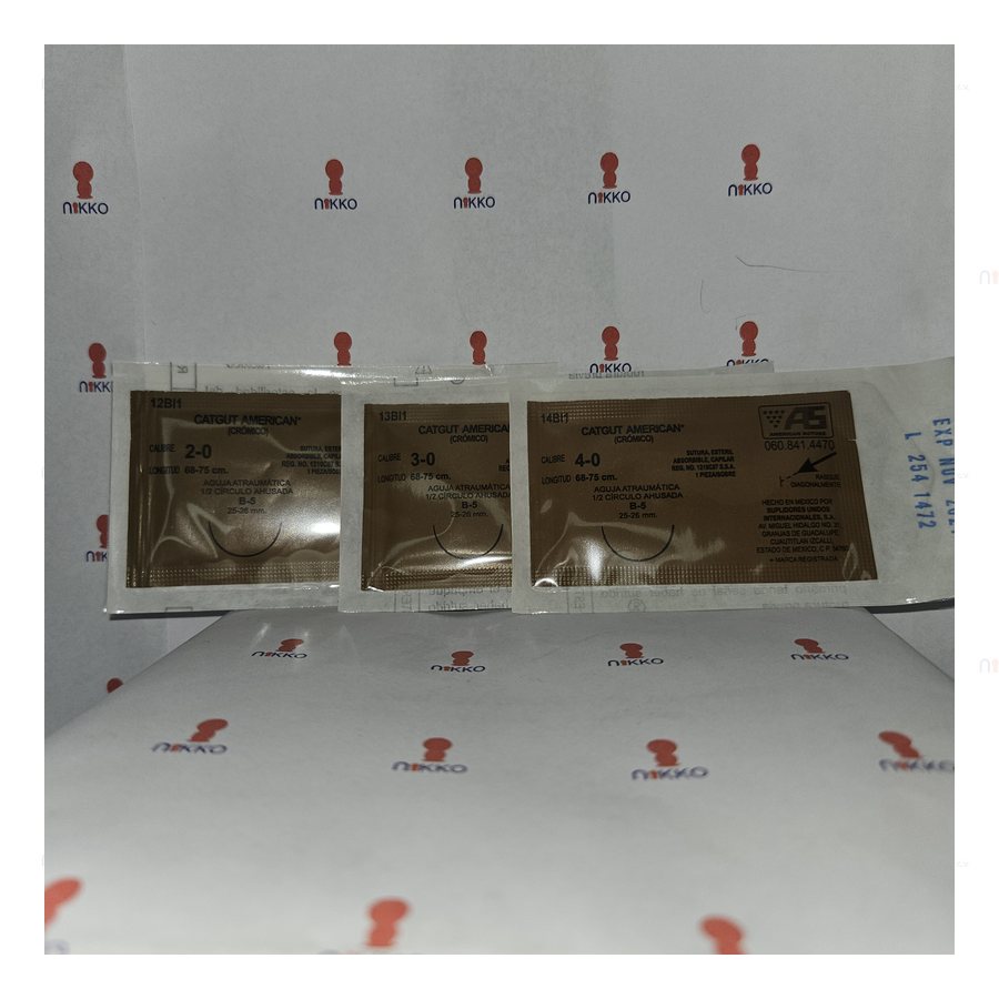 Sutura Catgut 2/0, 3/0 y 4/0 — referencia visual exact
