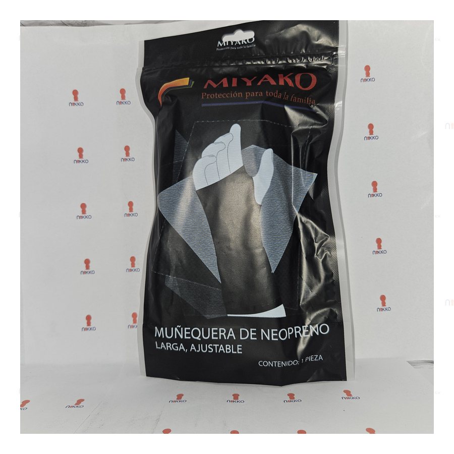 Muñequera Larga Neopreno Der o Izq. Ch, Md, Gd — referencia visual exact