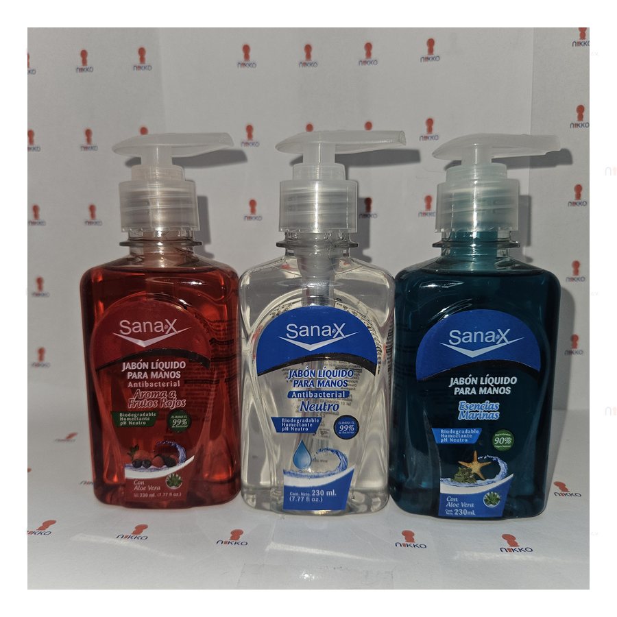 SANAX Jabon liq. para manos Neutro, Floral o Marinas 230 Ml — referencia visual exact