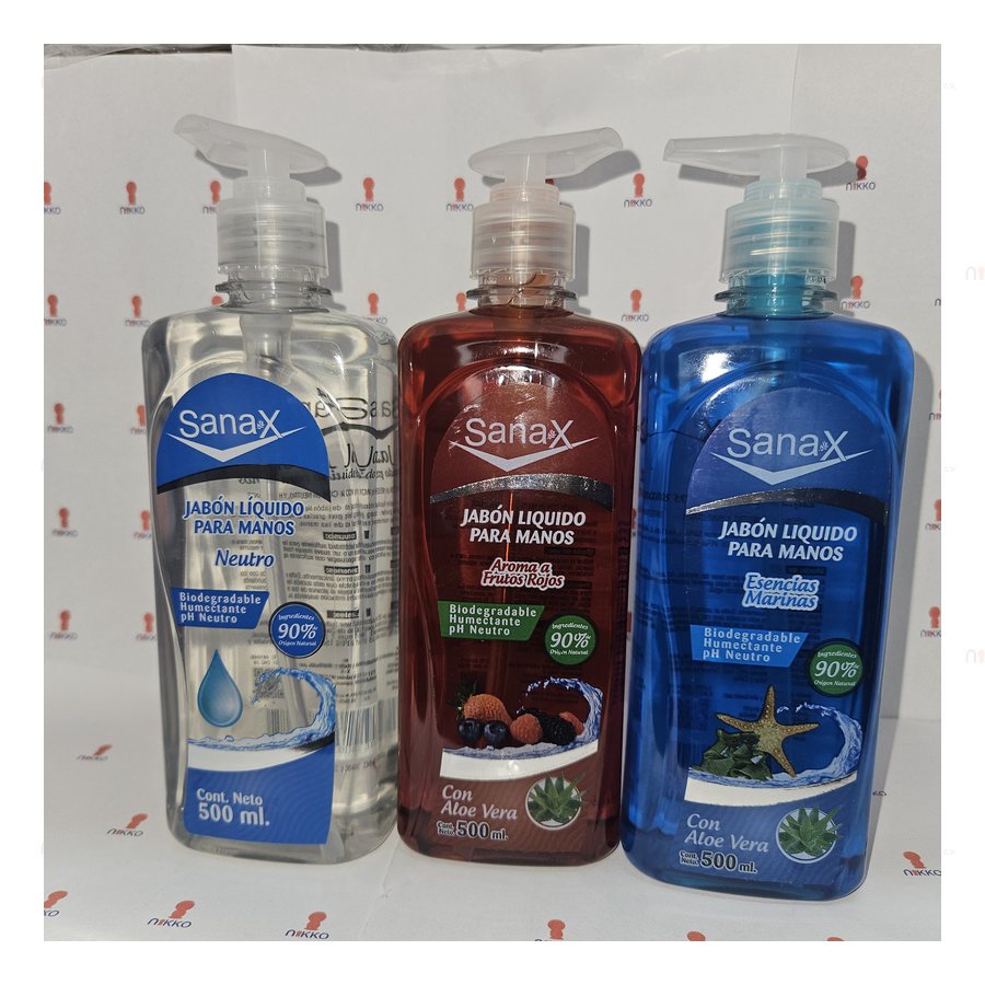 SANAX Jabon liq. para manos Neutro, Floral o Marinas 500 Ml — referencia visual exact