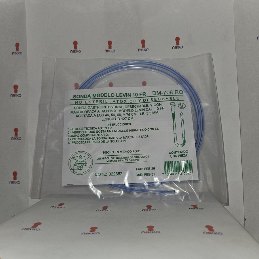 SONDA GASTROINTESTINAL LEVIN 10 FR RADIOPACA — referencia visual exact