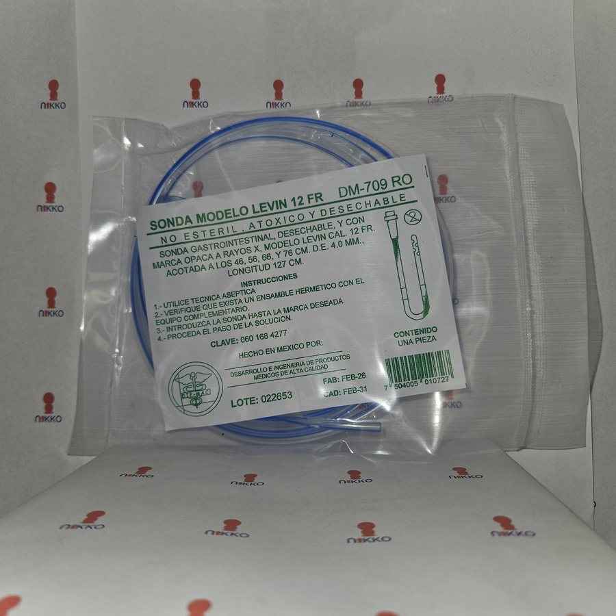 SONDA GASTROINTESTINAL LEVIN 12 FR RADIOPACA — referencia visual exact