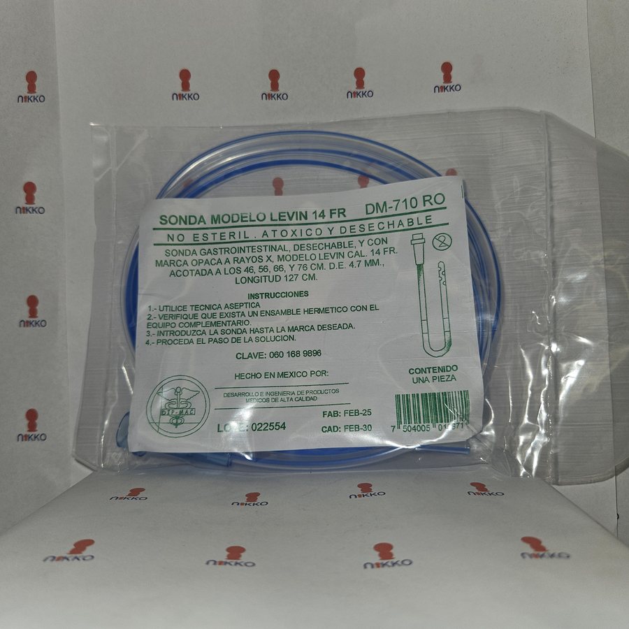 SONDA GASTROINTESTINAL LEVIN 14 FR RADIOPACA — referencia visual exact