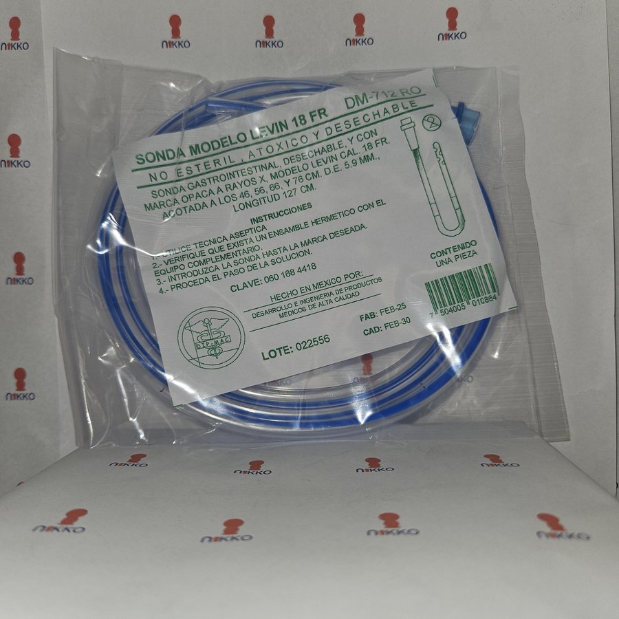 SONDA GASTROINTESTINAL LEVIN 18 FR RADIOPACA — referencia visual exact