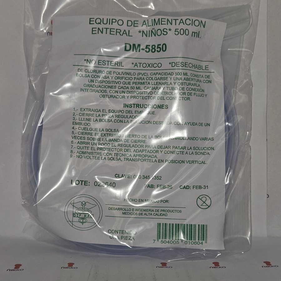 Bolsa de Alimentacion enteral INFANTIL — referencia visual exact