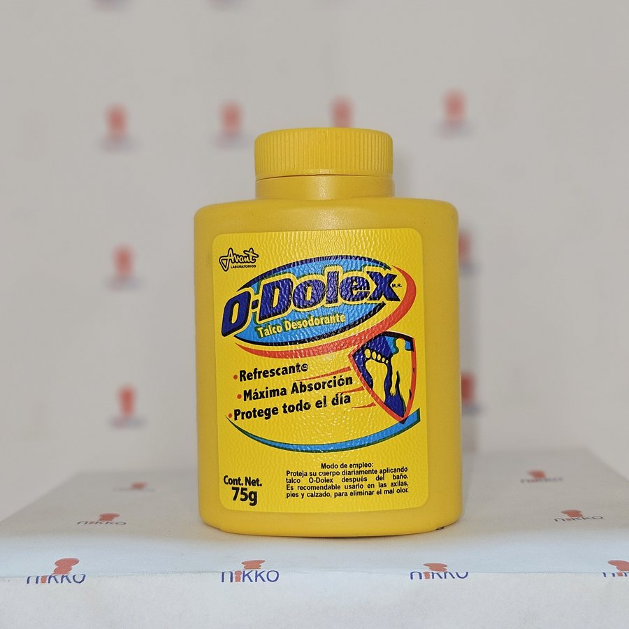 O-Dolex Talco Amarillo 75 grs — referencia visual exact