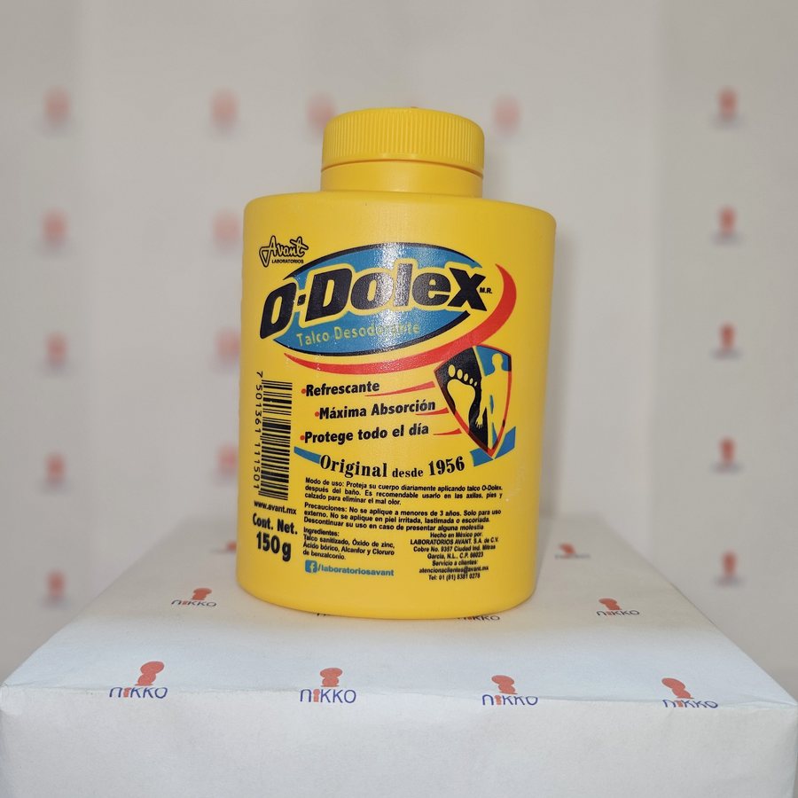 O-Dolex Talco Amarillo 150 grs — referencia visual exact