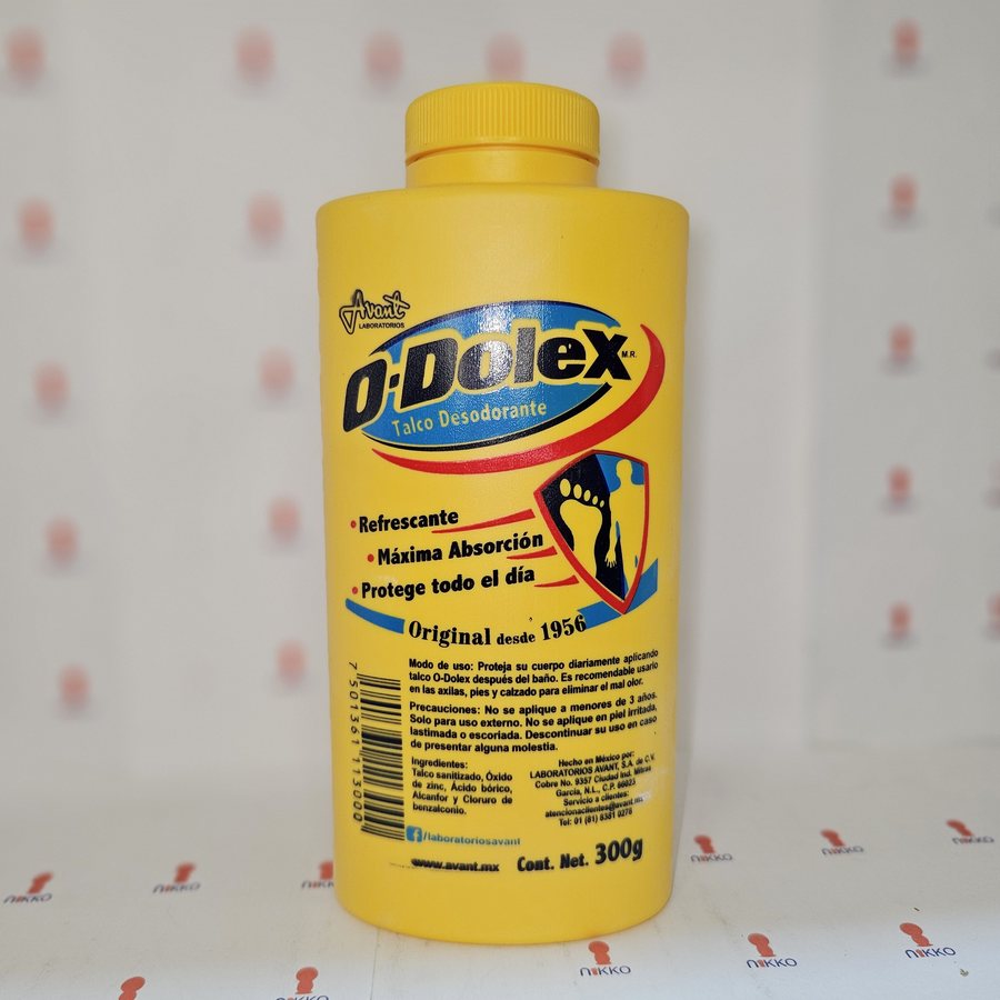 O-Dolex Talco Amarillo 300 grs — referencia visual exact