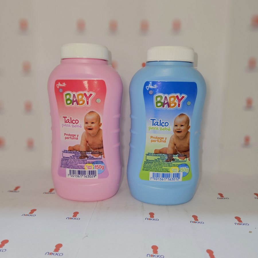 Talco Baby Azul O Rosa 150 grs — referencia visual exact